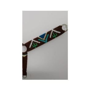 Brown Green <b>Highlight</b> Cotton/Polyester/Wool Material Braided Thread Knitted Colorful Horse Breastplate Breast Collar for Riding - Product Image 3