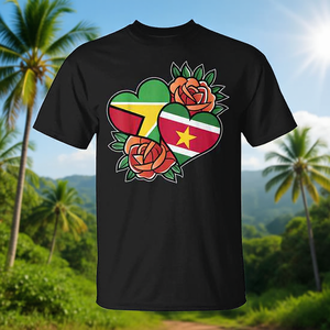 เสื้อยืดลายธงชาติกัวนาและซูรินาม ดีไซน์ครึ่งกัวนาครึ่งซูรินาม - Product Image 3