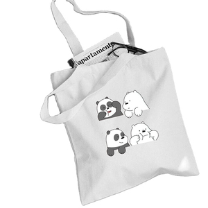 กระเป๋าผ้าแคนวาสจากผ้าฝ้ายออร์แกนิก100% เป็นมิตรต่อสิ่งแวดล้อมรีไซเคิลสไตล์เรียบง่ายเปิดปิดได้ - Product Image 3