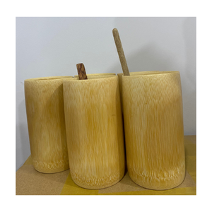 แก้วไม้ไผ่รักษ์โลก ทรงกระบอก ดีไซน์มินิมอล ความจุ 400 มล. แก้วชา - Product Image 5