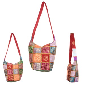 2024 Hot Selling Women's Indian Designer Sling <b>Bag</b> Fashion Lady Handbag <b>Zip</b> Direct Manufacturer's Wholesale Leather Cotton - Product Image 1