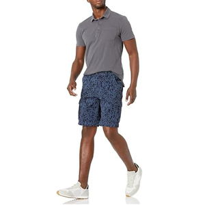 100% algodón a prueba de viento al aire libre Cargo Shorts diseño personalizado con ajuste suelto y patrón sólido multibolsillo transpirable Cargo corto - Product Image 6