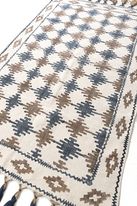 มือทอ Dhurries พรมอินเดียพรมแฮนด์เมดพื้นตกแต่งผ้าฝ้ายพรมขายส่งพรม Dhurrie พรมบริการที่กําหนดเอง - Product Image 2