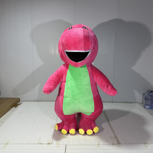 Disfraz de Mascota de <span class=keywords><strong>Dinosaurio</strong></span> Rosa y Verde de Peluche, Traje Inflable para Caminar, para Adultos - Product Image 4
