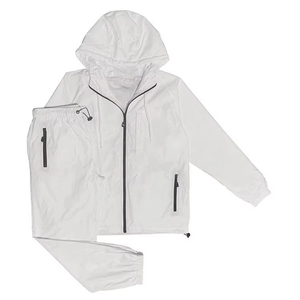 2025 unisexe Nylon coupe-vent survêtement sur mesure hommes ensemble fermeture éclair réfléchissant deux pièces coupe-vent hommes - Product Image 4