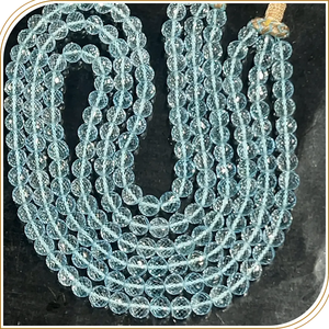 Cuentas de Topacio Azul Facetadas de Grado AAA de 8 Pulgadas, Piedra de Topacio Natural de 7 mm de Alto para la Fabricación de Joyas - Product Image 3