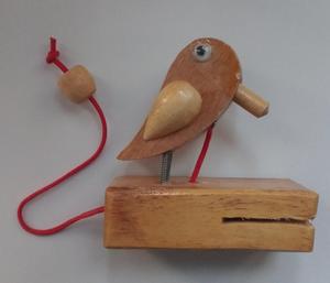 Mejor calidad Madera Vintage decoración hecha a mano Acacia madera pájaro aldaba niño Noisemaker técnica pulida - Product Image 3