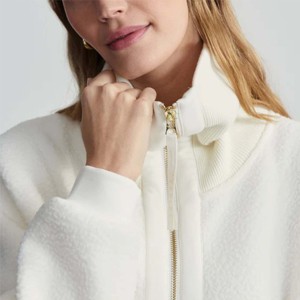Veste noire Sherpa zippée pour femmes à la mode polaire douce et confortable pour des vêtements d'hiver décontractés - Product Image 4
