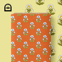 Tissu en coton floral Topoints pour robes, impression numérique, motifs personnalisés ABH