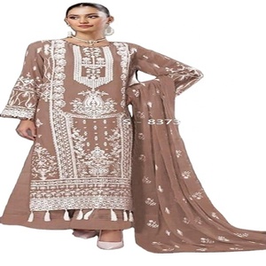 Costume Salwar indien pakistanais pour dames Design exclusif de fantaisie traditionnelle longue rayonne disponible prix de gros exportateur indien - Product Image 2