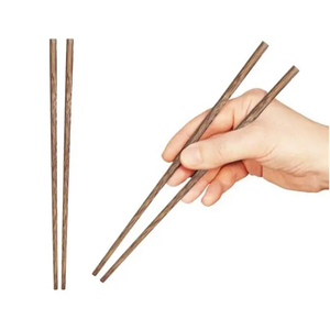 Baguettes en bois indiennes de style japonais pour les restaurants à la recherche de baguettes en bambou couverts réutilisables biodégradables pour les voyages - Product Image 1