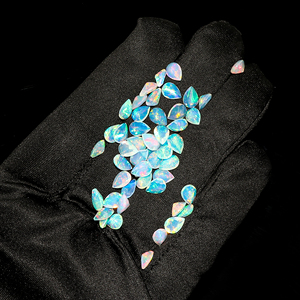 Ópalo Natural etíope pera corte brillante Multi fuego piedras preciosas sueltas fabricación de joyas tamaño personalizable 7,0x5,0x3,0mm - Product Image 2