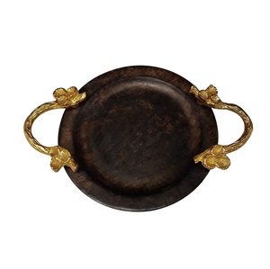 Plateau de service en bois à poignée en métal bon marché, vaisselle décorative faite à la main, meilleure vente, plateau de service en bois très exigeant - Product Image 6