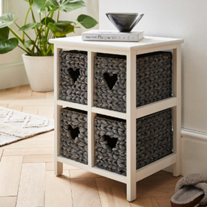 Tiroir de rangement en bois de style boho avec jacinthe d'eau tissée à la main pour chambre à coucher salon ensemble de gros meubles de maison du Vietnam - Product Image 4