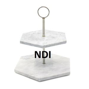 ขาตั้งเค้กอาหารทรงกลมทำจากโลหะเคลือบสีทอง - Product Image 3