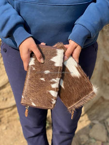 มาใหม่ Cowhide กระเป๋าสตางค์ผู้หญิงผมบนซ่อนหนังคลัทช์การ์ดโทรศัพท์กรณีตะวันตกคลัทช์ผู้หญิง - Product Image 3