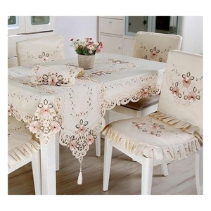 2025 Personnalisable Élégant Rectangle Vintage Brodé Dentelle Décoration Florale Cuisine Table Couverture pour Adultes - Product Image 5
