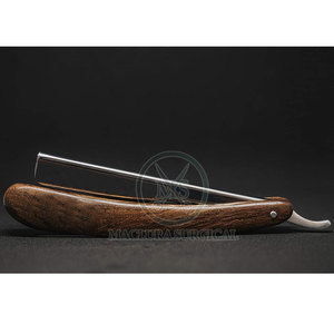 Maquinilla de afeitar profesional de borde recto para peluquero con hoja reemplazable para uso en salón, maquinilla de afeitar plegable Premium - Product Image 3