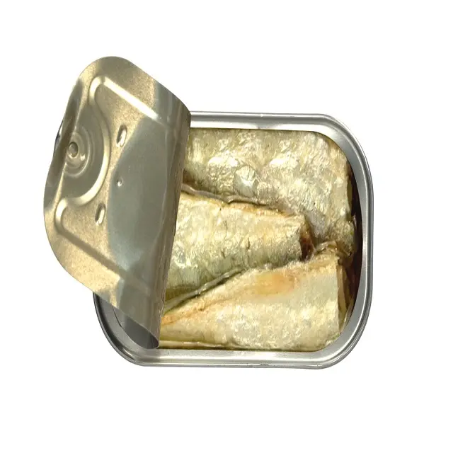 Sardine in scatola della migliore qualità In olio vegetale e salsa di pomodoro sardine in scatola pesce In olio vegetale 125G X50TIN