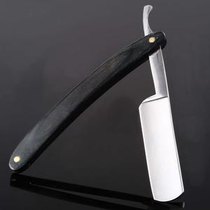 มีดโกนหนวดเหล็กแบบใบมีดเดี่ยวสำหรับผู้ชายมีดโกนหนวดแบบใช้แล้วทิ้งสำหรับโกนหนวดด้ามจับไม้บิกินี่แบบพับได้ - Product Image 1