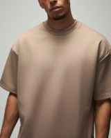 T-shirt pour homme de haute qualité, logo imprimé DTF personnalisé, tissu épais, écologique, respirant, séchage rapide, coupe ample.