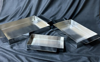 Plateau de service personnalisé en acier inoxydable Four lourd Plateau pour micro-ondes pour la maison et la cuisine Plateau en métal poli