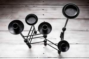 Soporte de vela de hierro dorado, portavelas de Metal decorativo para mesa de comedor de boda romántica - Product Image 6