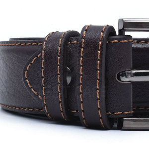 Fabricación profesional cinturones de cuero de piel de vaca de grano superior duraderos personalizados para hombres cinturón buen cinturón con hebilla - Product Image 5