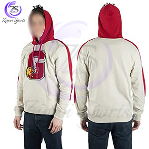 Streetwear à la mode tenue décontracté meilleure qualité chenille patchs broderie capuche respirant polyester coton hommes sweats à capuche - Product Image 4