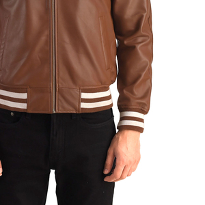 Veste Lettermen Premium pour hommes Fabrication Veste universitaire en cuir de haute qualité pour le collège de haute qualité - Product Image 5