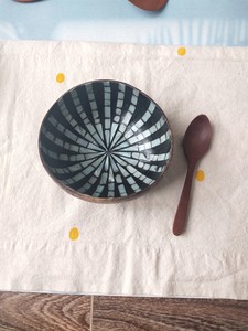 Cuencos de coco con logotipo personalizado, cuencos con incrustaciones de perla Madre, Concha Natural de Vietnam redonda, juego de utensilios de cocina artesanal - Product Image 3