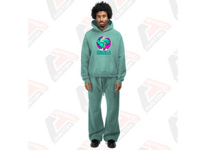 Conjunto de chándal de invierno de poliéster 100% transpirable de 2 piezas ultra cómodo y elegante para hombre, patrón sólido - Product Image 6