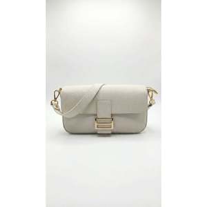 Autentica Borsa a Tracolla Strutturata in Pelle Dollaro per Donne, Made in Italy - Art. Borsa a Tracolla 26040 - Product Image 1