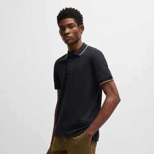 Camiseta de Manga Corta Estilo Jersey, Holgada, Vintage, Personalizada, Estilo Urbano, Color Azul Marino, Tipo Polo Rugby, para Hombre - Product Image 6