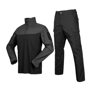 Conjuntos de uniformes tácticos de entrenamiento de guardia de seguridad con logotipo personalizado de algodón/poliéster de invierno antiarrugas transpirable de secado rápido para hombres - Product Image 2