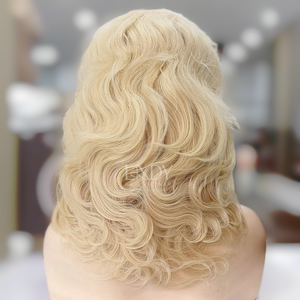 Pelucas de color rubio ondulado de cabello humano vietnamita 100% de la más alta calidad Cabello humano real de un donante con frontal 13x6 - Product Image 4