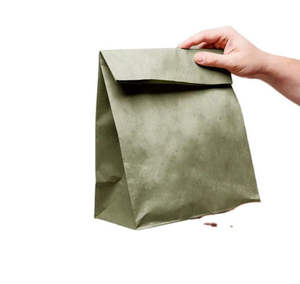 ถุงกระดาษพิมพ์โลโก้แบบกำหนดเองขายส่ง เป็นมิตรกับสิ่งแวดล้อม รีไซเคิลได้ สำหรับบรรจุภัณฑ์อาหารแบบนำกลับบ้าน ถุงช้อปปิ้งคราฟท์ - Product Image 1