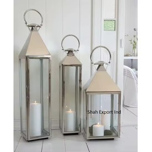 โคมไฟแก้ว & โลหะสไตล์โบราณสำหรับตกแต่งในร่มและกลางแจ้ง - Product Image 6