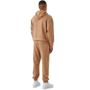 Sudadera de invierno personalizada con capucha 100% algodón, ecológica, transpirable, con forro polar, Boxy, versión ancha, desgastada, lavada, XL - Product Image 2