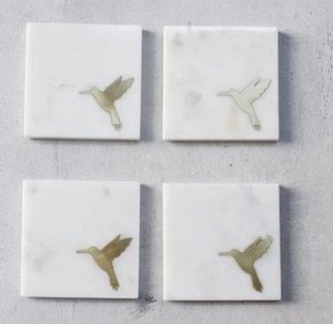 Sous-verres décoratifs en laiton marbré incrusté de 4 sous-verres de Noël populaires pour la maison, l'hôtel et le restaurant au prix d'usine - Product Image 5