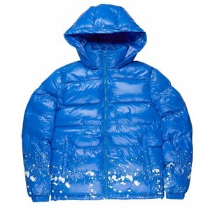 Nouvelles vestes matelassées en duvet bleu pour hommes, design personnalisé, haute qualité, écologiques, à capuche, tendance streetwear - Product Image 1