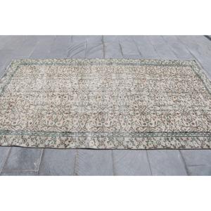 Alfombra Vintage de 5.3x9.4 pies, Alfombra, Alfombra de Lana con Estampado Animal Azul - Product Image 3