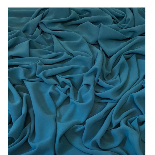 Teal Moss Crepe Georgette Chiffon Fabric