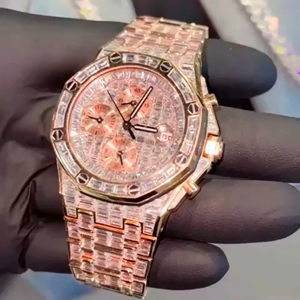 Luxury Square Fashion Quartz Moissanite <b>Watch</b> | VVS Iced Out Skeleton Design | Stainless Steel Case Diamond Tester Pass - Product Image 2