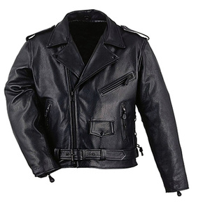 Chaqueta de motociclista de cuero genuino con estilo informal de invierno de alta calidad para hombre al por mayor ropa de hombre de buena calidad de 2017 - Product Image 3