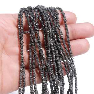 Perles naturelles non coupées en diamant noir perles de diamant brut sans conflit pour la fabrication de bijoux perles de diamant noir en gros 2-3mm - Product Image 1