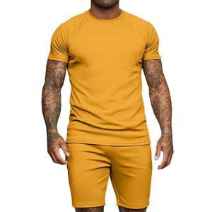 Vente en gros OEM Service ensemble de shorts personnalisés logo personnalisé hommes chemises à manches courtes t-shirt décontracté ensemble double - Product Image 1