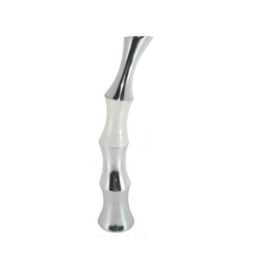 Florero de Metal con Base de esmalte blanco, piezas superiores recubiertas de níquel plateado, florero de aluminio de alta calidad - Product Image 6