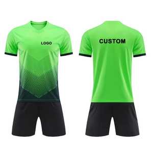 Camisetas de Fútbol Personalizadas para Hombre, 100% Poliéster, Nombre del Equipo Personalizado, Uniformes de Fútbol Azules, Uniformes de Fútbol de Talla Grande, Servicio OEM - Product Image 2