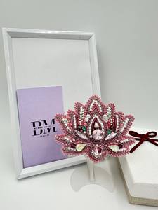 Beaded brooches Handmade designer brooch. High quality accessories. <b>Unique</b> design brooch. <b>Baby</b> shower best <b>gift</b>. - Product Image 4